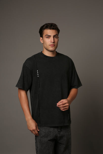 UNFINISHED BLACK T SHIRT