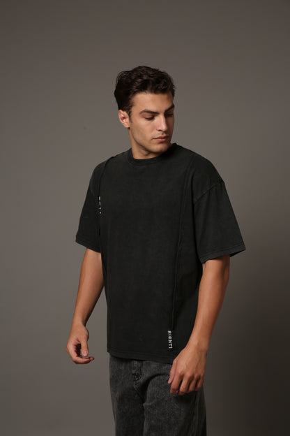 UNFINISHED BLACK T SHIRT