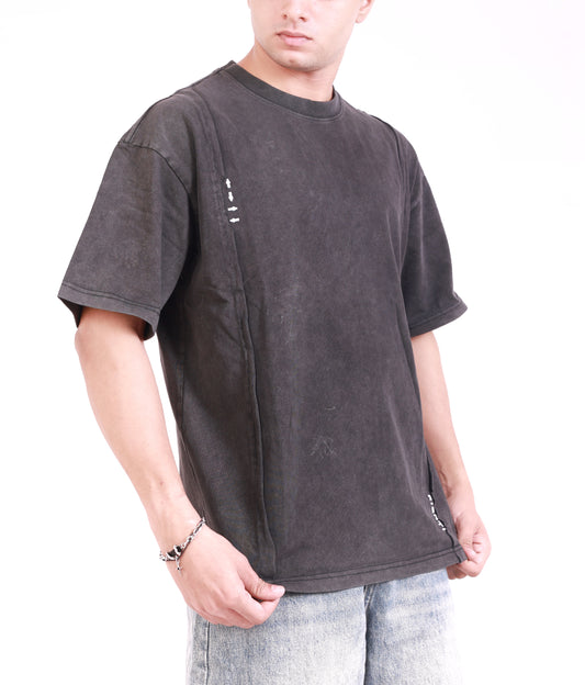 UNFINISHED BLACK T SHIRT